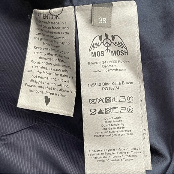 MOS MOSH  (Denmark) Jacquard Bine Kalia Blazer Jacket (US 10/M) - Picture 15 of 15